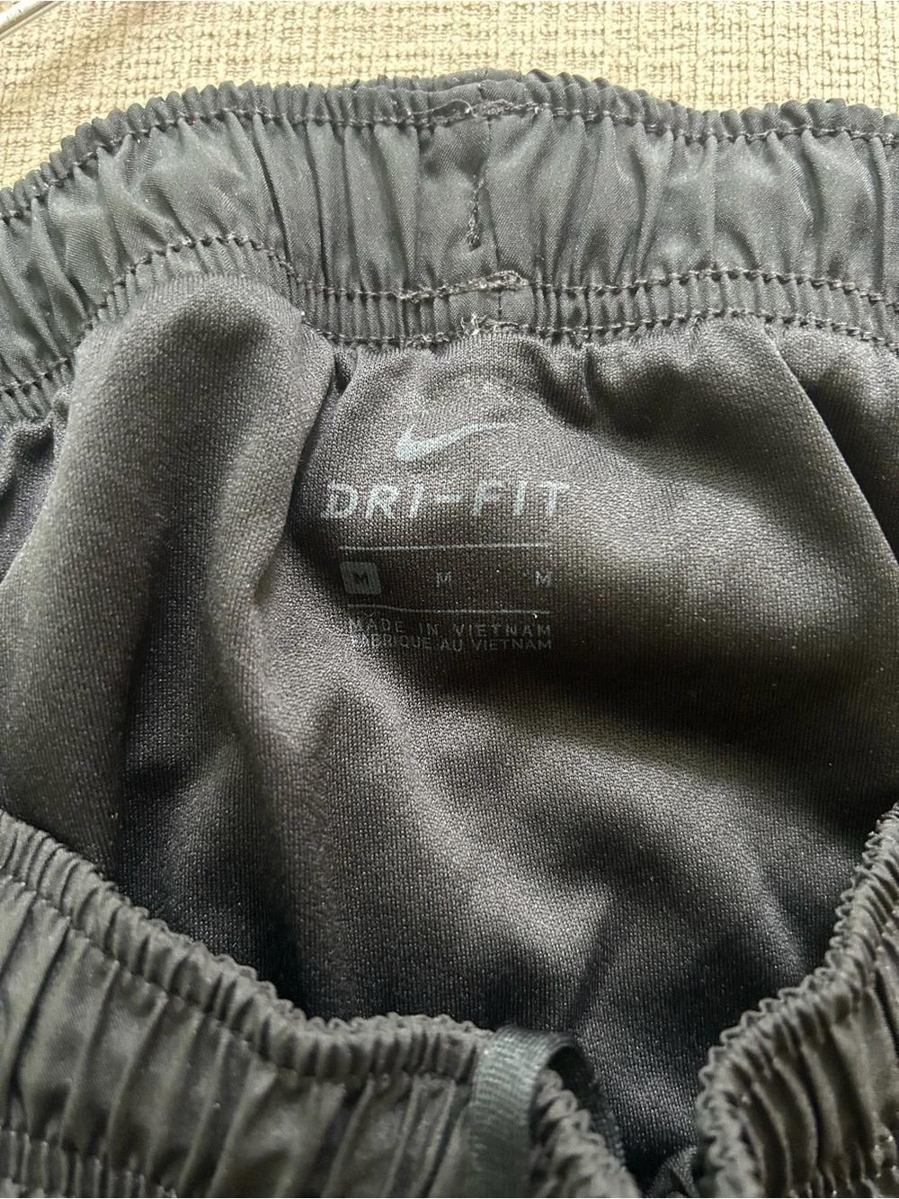 Nike Black Athletic Shorts with White Trim